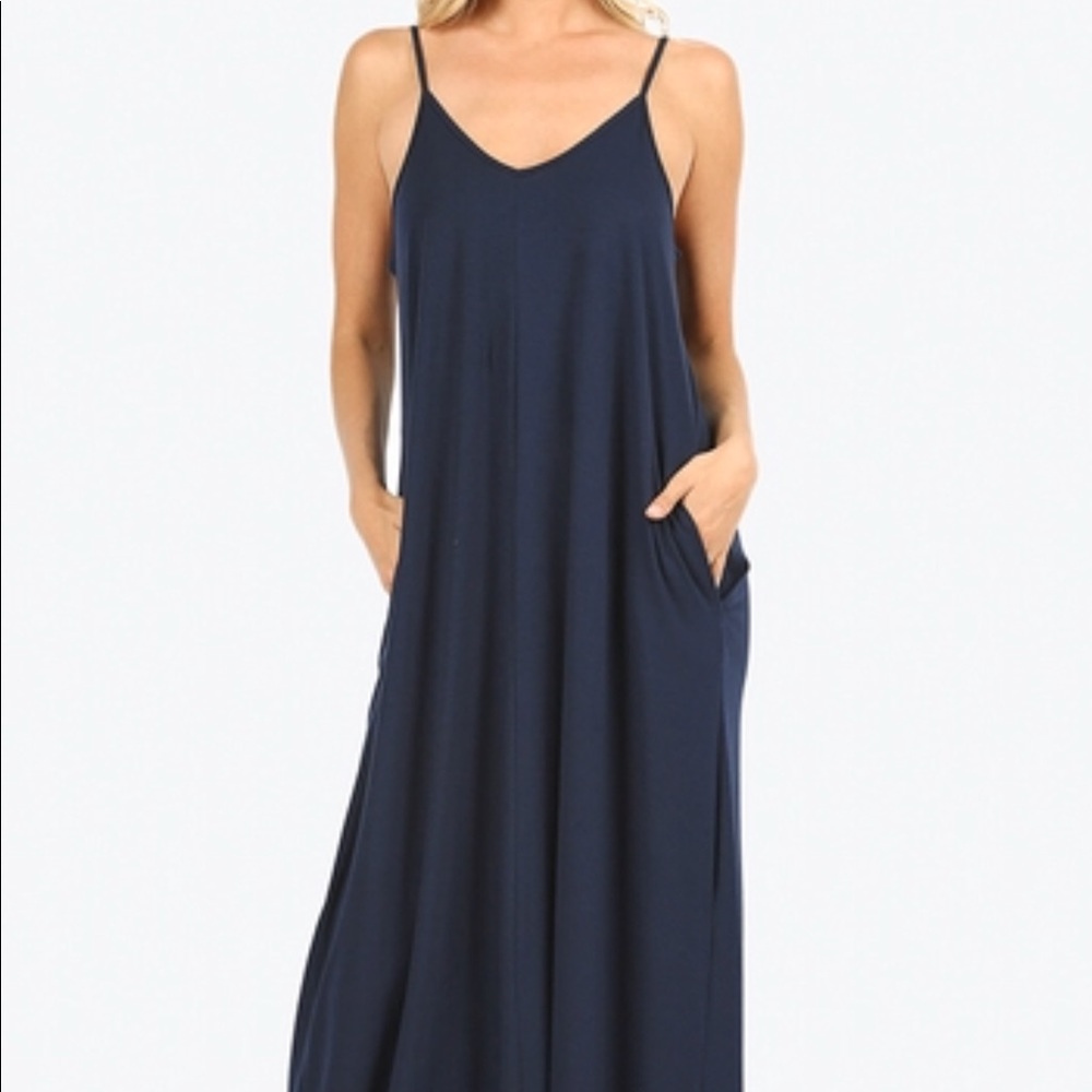 Navy Blue Maxi Dress